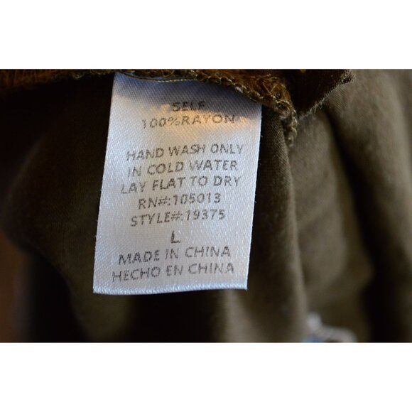 Savanna Jane Embroidered Tunic Brown Top Women's Size Large Floral Boho READ - Picture 7 of 7